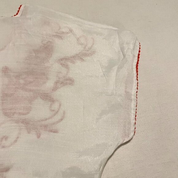 Forever 21 Embroidered Loose Fitting Semi Sheer Blouse Size Medium - Picture 11 of 15